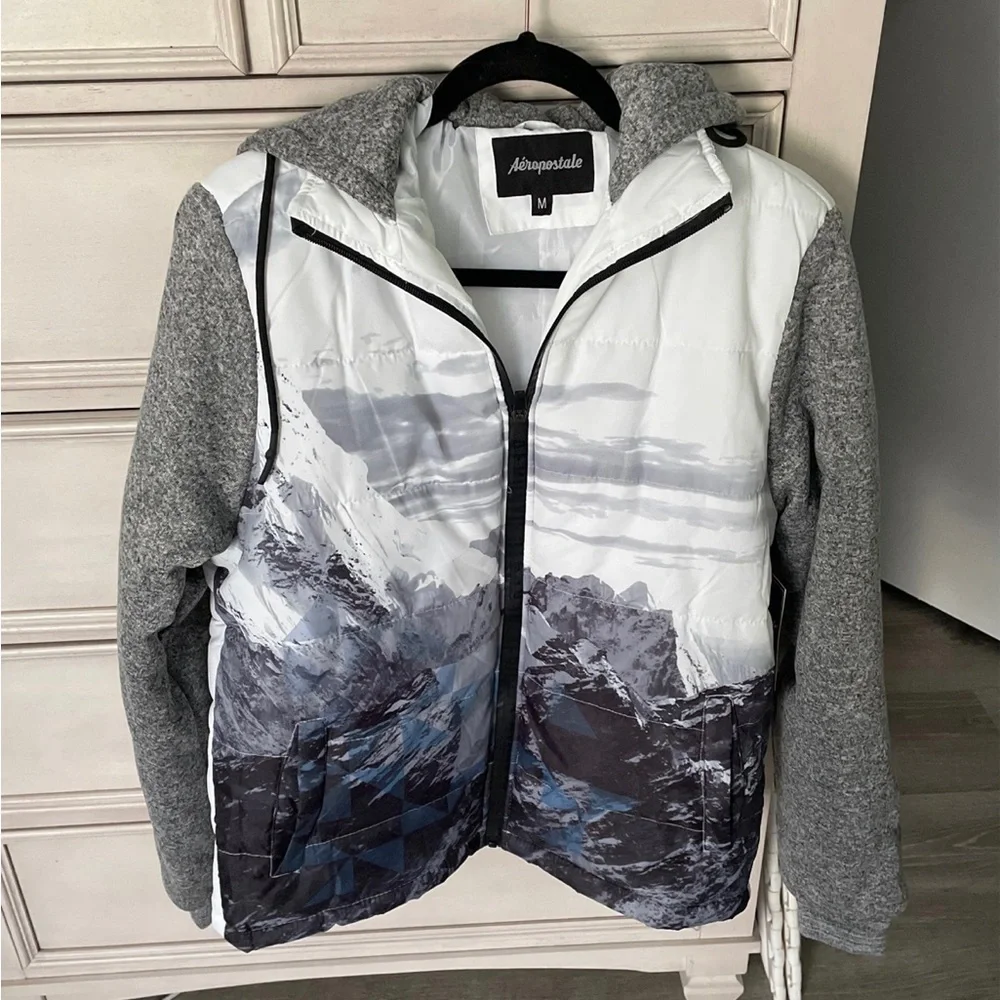 Nwt Aeropostle hooded jacket mountain scene